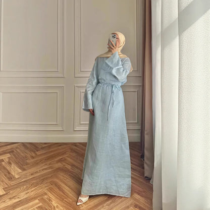 Damen Maxikleid mit eleganten weiten Ärmeln Stalluxe
