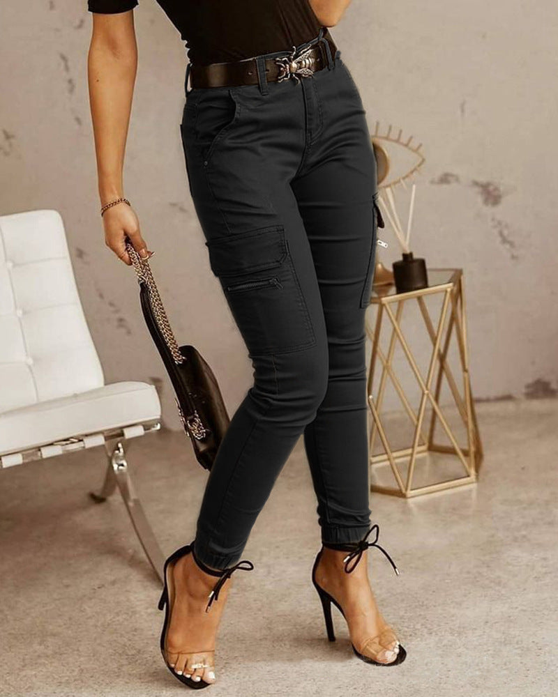 Damen Cargo-Hose mit modernem Slim-Fit Schnitt und praktischen Taschen Stalluxe