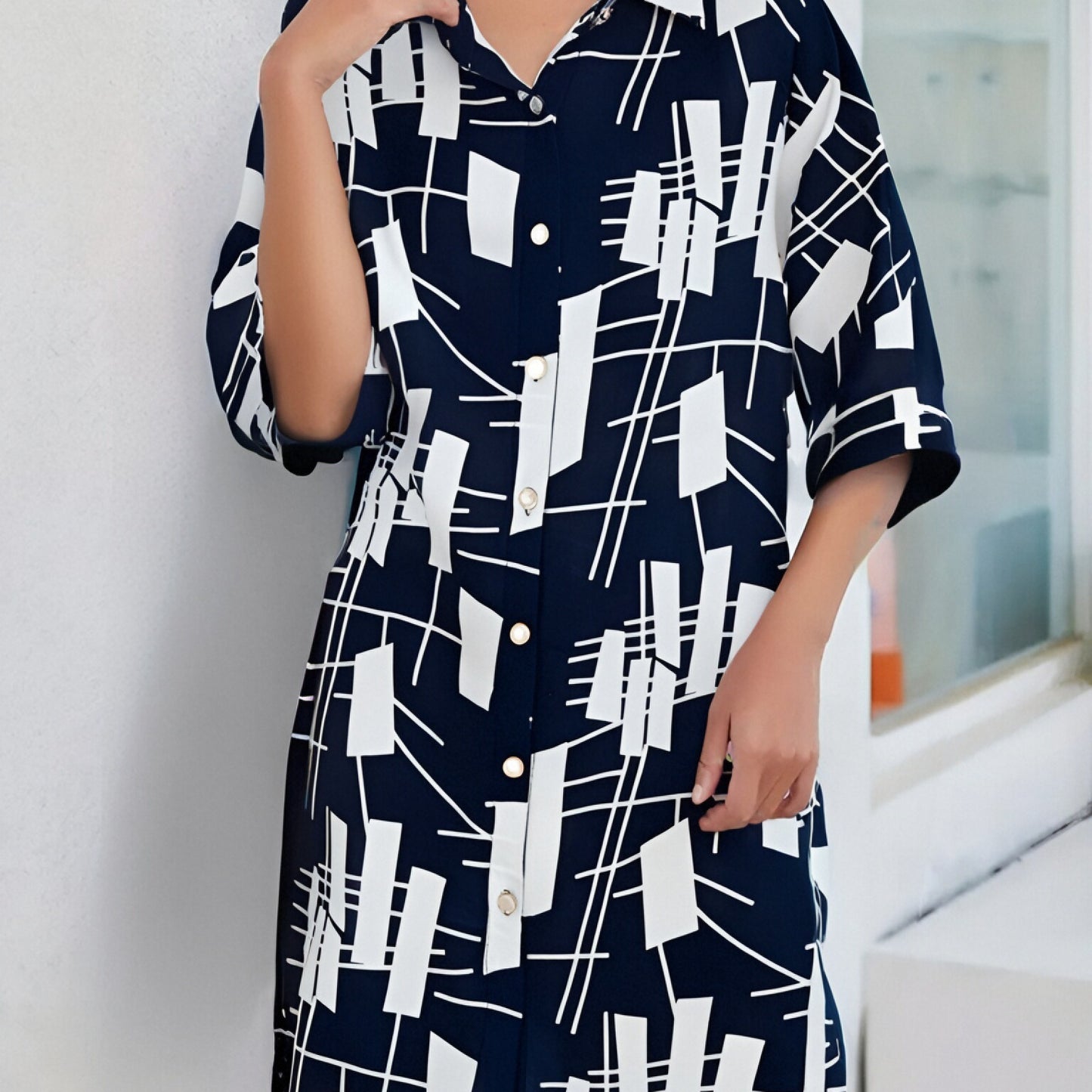 Damen Sommerliches Freizeitkleid mit farbenfrohem Blumenmuster und legerem Schnitt Stalluxe