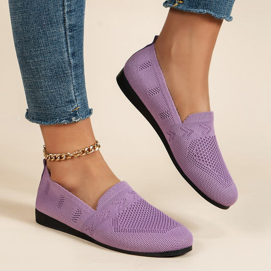 Damen Bequeme Slip-On Ballerinas mit atmungsaktivem Obermaterial Stalluxe