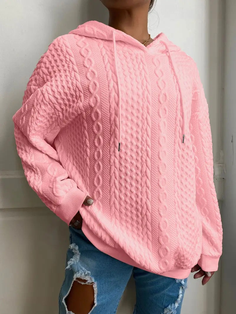 Damen Strickdesign Kapuzenpullover im Oversize-Schnitt Stalluxe