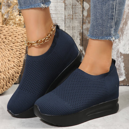 Damen atmungsaktive Wedge Sneakers Stalluxe
