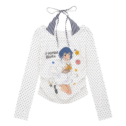 Damen Langarmshirt mit verspieltem Grafikdesign Stalluxe