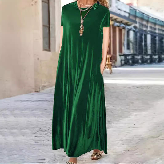 Damen Lässiges Maxikleid mit Taschen und elegantem Schnitt Stalluxe