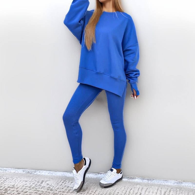 Damen Bequemes Oversized Sweatshirt mit lässigem Schnitt und passenden Leggings Stalluxe