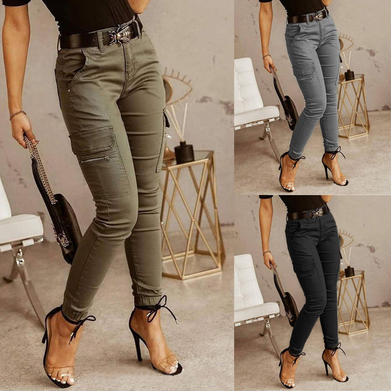 Damen Cargo-Hose mit modernem Slim-Fit Schnitt und praktischen Taschen Stalluxe