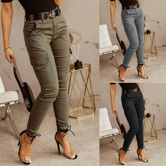 Damen Cargo-Hose mit modernem Slim-Fit Schnitt und praktischen Taschen Stalluxe