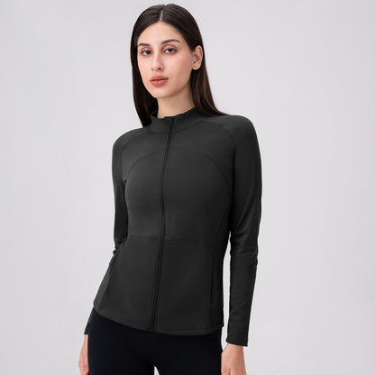 Damen Funktionelle Trainingsjacke mit hohem Kragen und Taschen Stalluxe