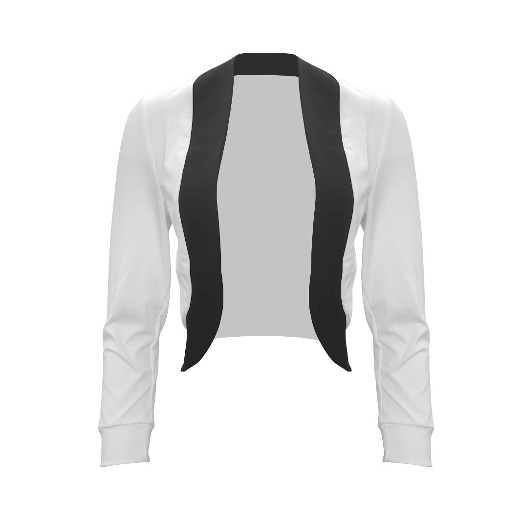 Damen eleganter Blazer mit kontrastierenden Einsätzen Stalluxe