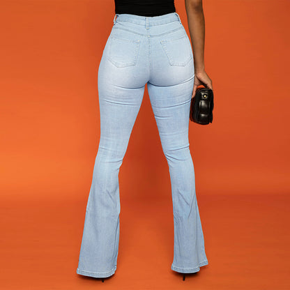 Damen Bootcut Jeans mit hohem Taillenschnitt und komfortabler Passform Stalluxe