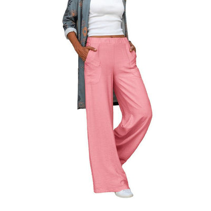 Damen Weite Freizeithose mit elastischem Bund und praktischen Seitentaschen Stalluxe