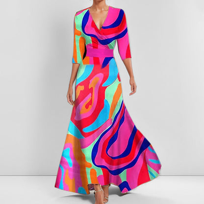 Damen Maxikleid mit floralem Design Stalluxe