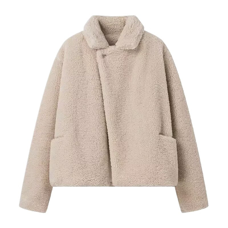 Damen modische Fleecejacke mit weitem Schnitt und praktischem Reißverschluss Stalluxe