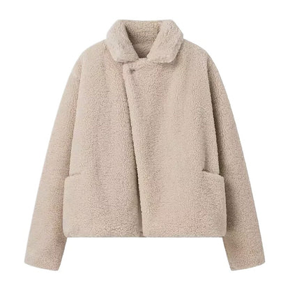 Damen modische Fleecejacke mit weitem Schnitt und praktischem Reißverschluss Stalluxe