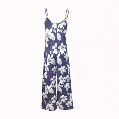Damen Luftiger Sommeroverall mit breiten Beinen und praktischen Taschen Stalluxe