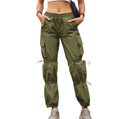 Damen Cargo Jogger-Hosen mit Kordelzug und Taschen-Detail Stalluxe