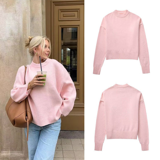 Damen Strickpullover mit lässigem Schnitt und Rundhalsausschnitt Stalluxe