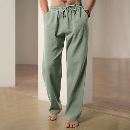 Herren bequeme Freizeithose mit verstellbarem Bund und atmungsaktivem Material Stalluxe