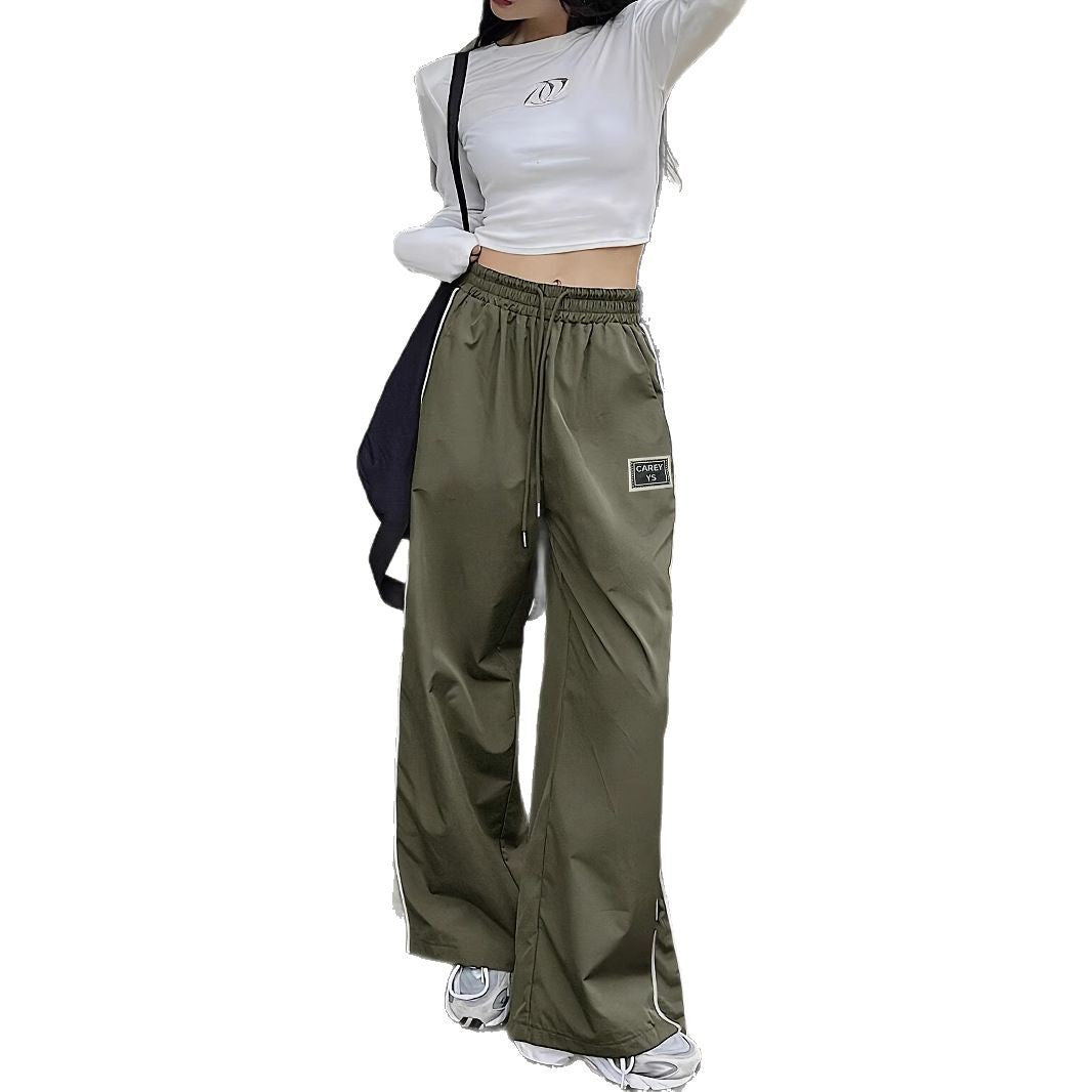 Damen Weiter Sporthose mit seitlichen Reisverschlusstaschen und elastischem Bund Stalluxe