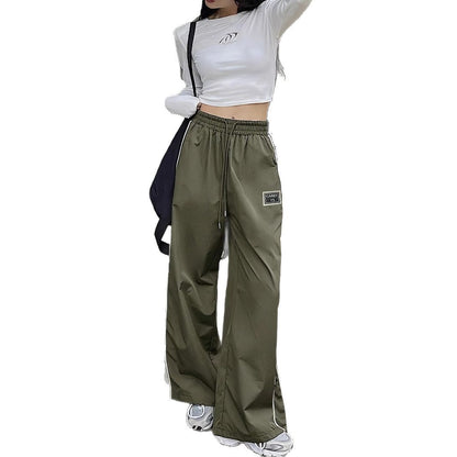 Damen Weiter Sporthose mit seitlichen Reisverschlusstaschen und elastischem Bund Stalluxe