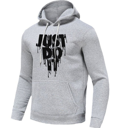 Damen sportlicher Kapuzenpullover mit grafischem Druck und Kängurutasche Stalluxe
