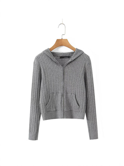 Damen Freizeit-Hoodie mit strukturierter Oberflächenverarbeitung und praktischen Taschen Stalluxe