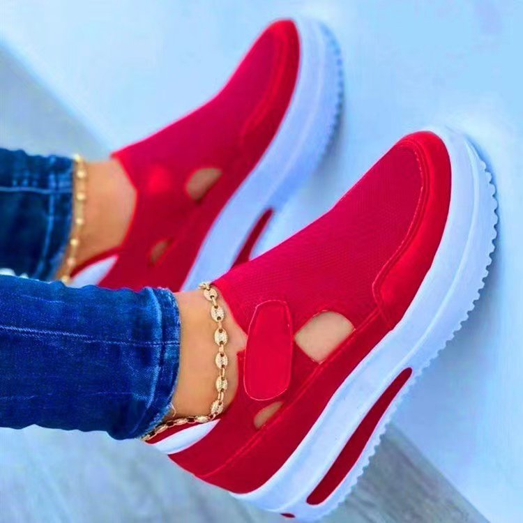 Damen Atmungsaktive Slip-On Sneakers mit elegantem Klettverschluss und ergonomischer Dämpfung Stalluxe