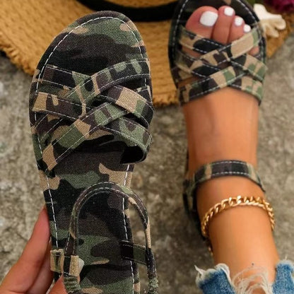 Damen Riemchen-Sandalen mit hochwertiger Lederverarbeitung und flexibler Sohle Stalluxe