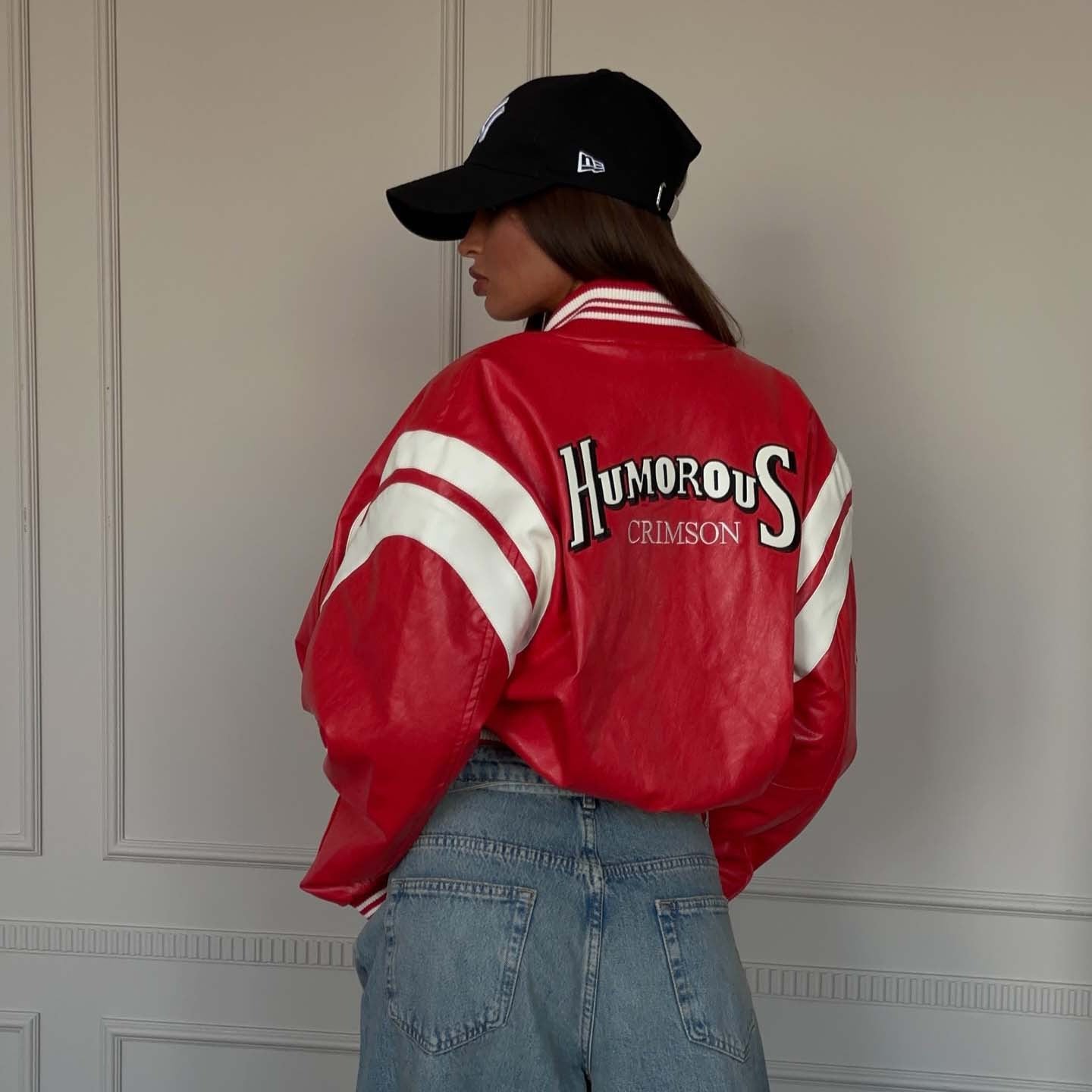 Damen sportliche Varsity-Jacke mit lässigem Schnitt und moderner Applikation Stalluxe