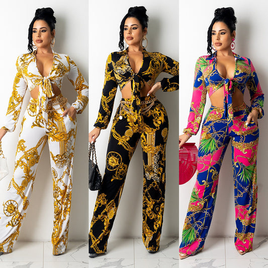 Damen Eleganter Jumpsuit mit floralem Design und raffiniertem Cut-Out Stalluxe