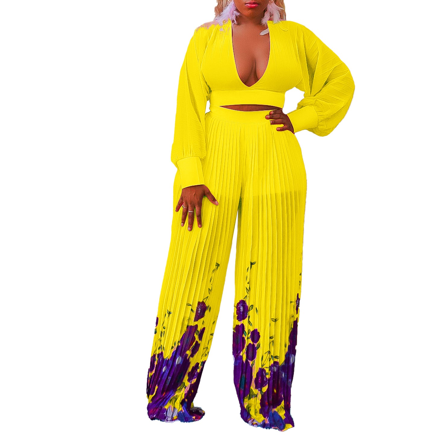 Damen Modischer und luftiger Jumpsuit mit floralem Druck Stalluxe