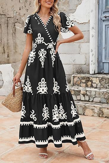 Damen Maxikleid mit romantischen Stickereien Stalluxe