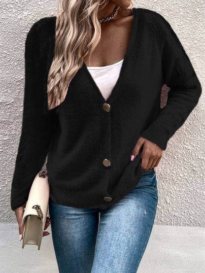 Damen Weicher Strickcardigan mit eleganten Knopfdetails und lässigem Schnitt Stalluxe