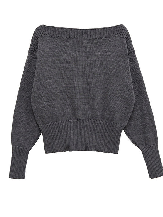 Damen lässiger Oversize-Pullover aus weichem Strickmaterial Stalluxe