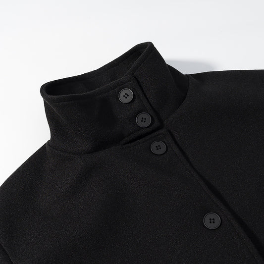Damen cropped Blousonjacke mit elegantem Stehkragen und Knopfverschluss Stalluxe