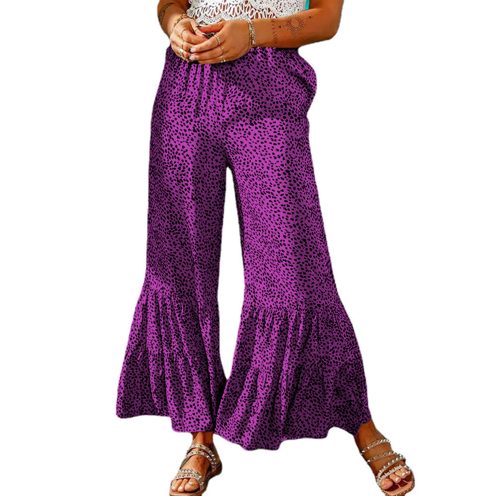 Damen Weite Palazzo-Hose mit voluminösem Saum und elastischem Bund Stalluxe