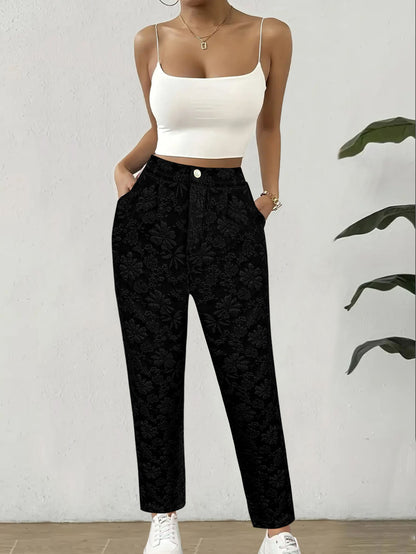 Damen Blumenmuster Freizeithose Stalluxe