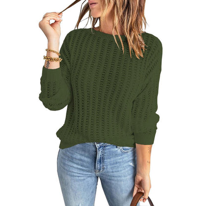 Damen Grobstrickpullover mit luftiger Struktur und modischem Schnitt Stalluxe