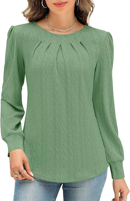 Damen Stylische Bluse mit dekorativem Faltenwurf Stalluxe