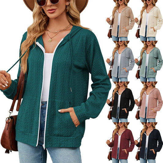 Damen Strickjacke mit hohem Kragen und vielseitigem Design Stalluxe