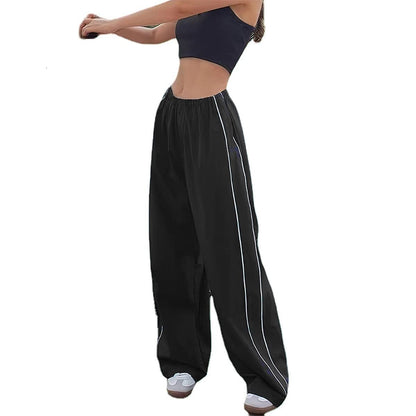 Damen elegante Sporthose mit weitem Schnitt und elastischem Bund Stalluxe