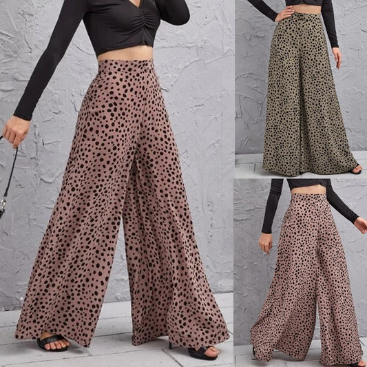 Damen Weite Hochtaillierte Hose Stalluxe