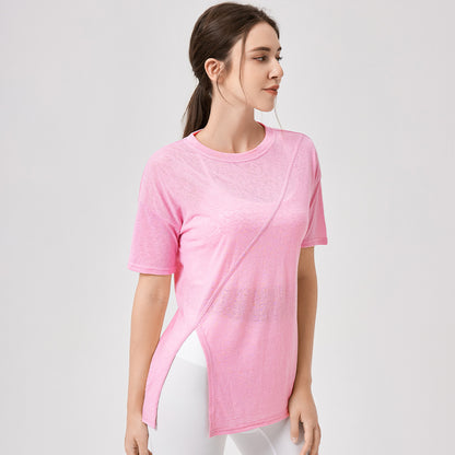 Damen Sportliches, luftiges Oberteil mit innovativem asymmetrischem Design Stalluxe