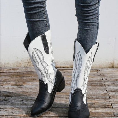 Damen Cowboystiefel mit elegantem Stitching Stalluxe