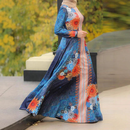 Damen Maxikleid mit floralen Akzenten und elegantem, fließendem Schnitt Stalluxe