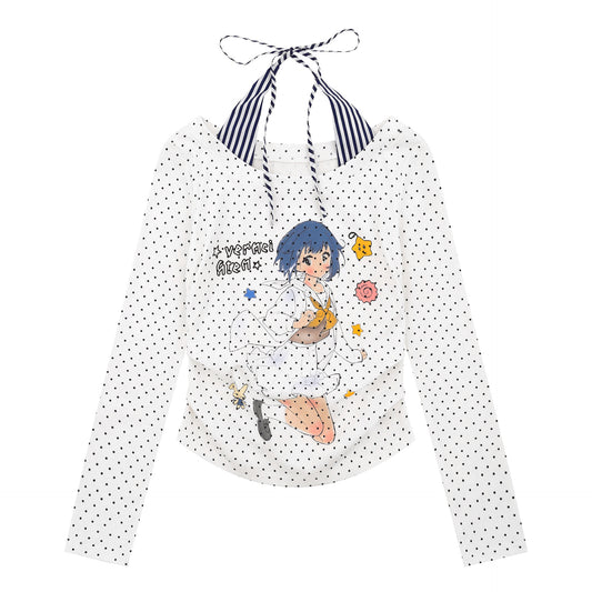 Damen Langarmshirt mit verspieltem Grafikdesign Stalluxe