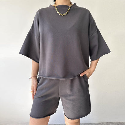 Damen lässiges Oversize Freizeit-Set mit weitem Schnitt und elastischem Bund Stalluxe