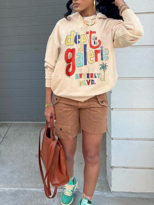 Damen Hoodie mit auffälligem Vintage-Logo Stalluxe