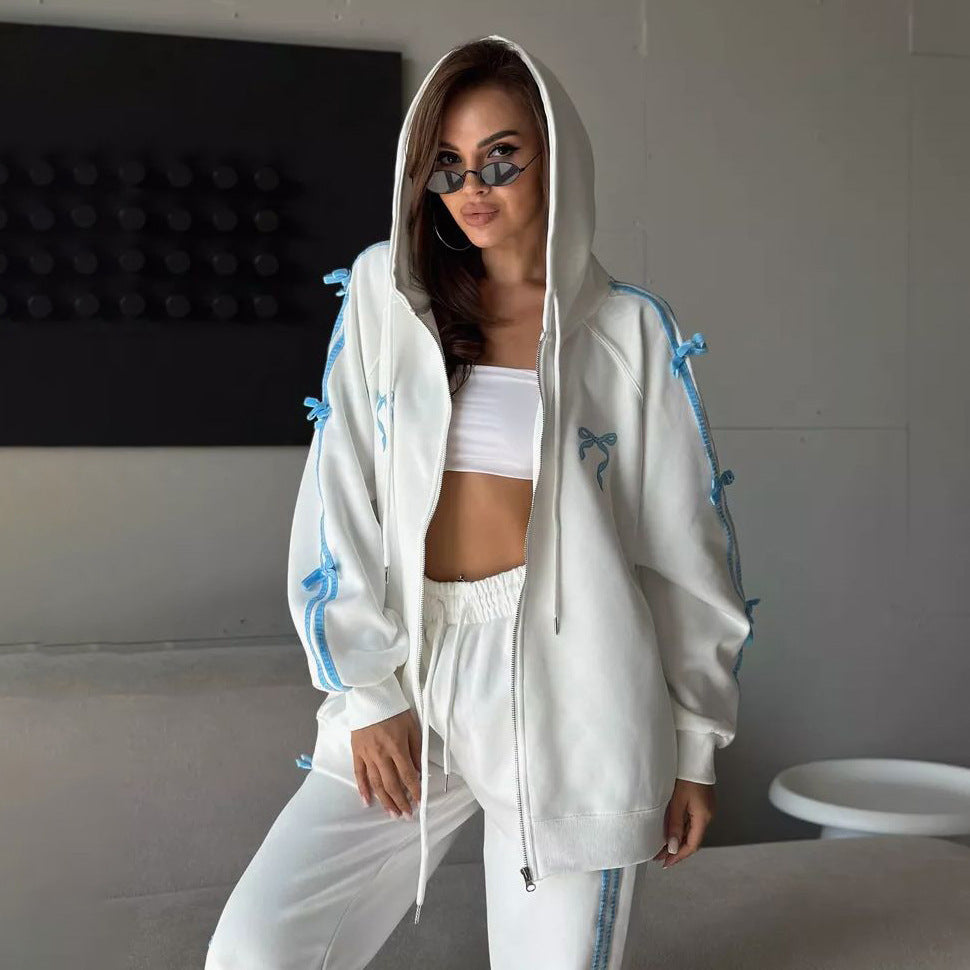 Damen Oversized Kapuzenjacke mit dekorativem Kordelzug Stalluxe Blau