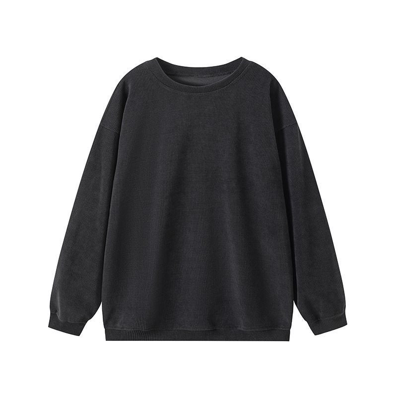 Damen Lässiges Sweatshirt mit Rippstruktur und weitem Schnitt Stalluxe
